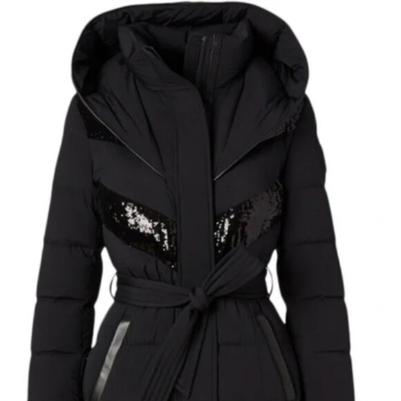 🔥🔥NWT Mackage Adina Down Long Winter Coat With Sequins! Gorgeous!! - Picture 12 of 16